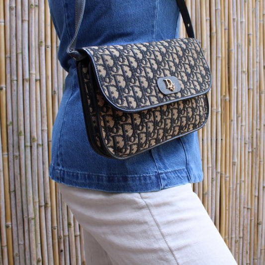 Christian Dior Trotter Canvas Shoulder Bag