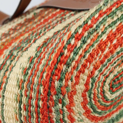 Loewe Striped Raffia Tote Bag