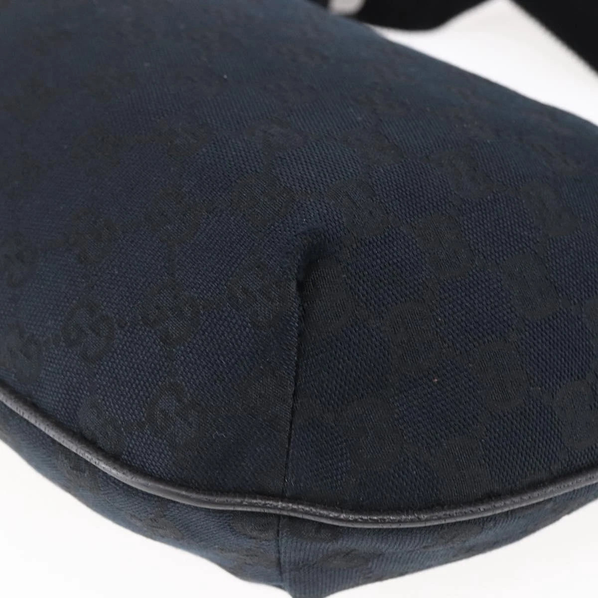 Gucci GG Half Moon Canvas Shoulder Bag