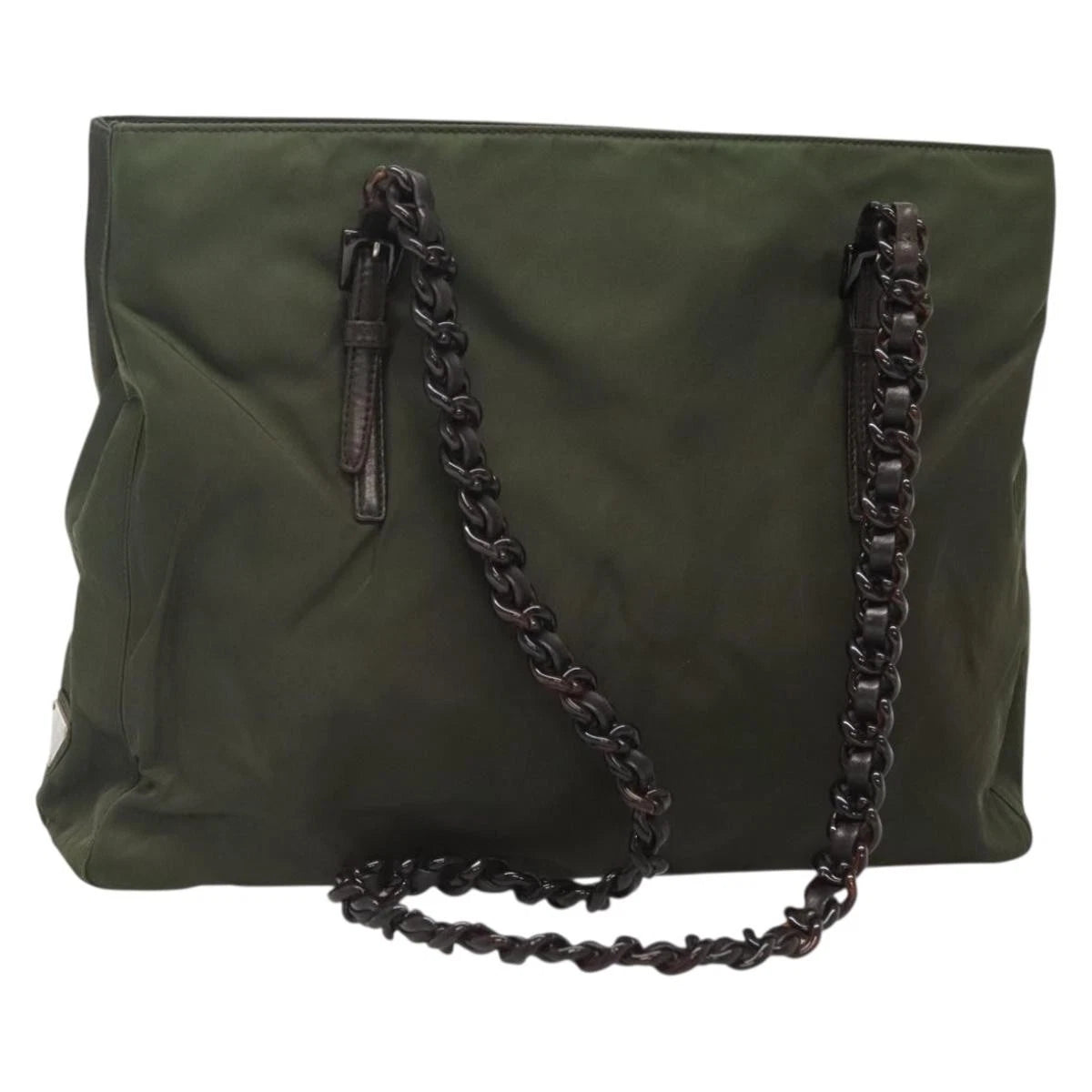 Prada Nylon Khaki Tote Bag