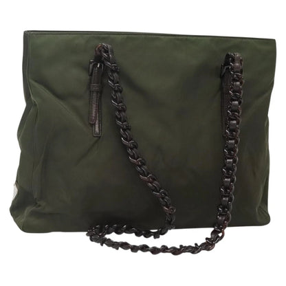 Prada Nylon Khaki Tote Bag
