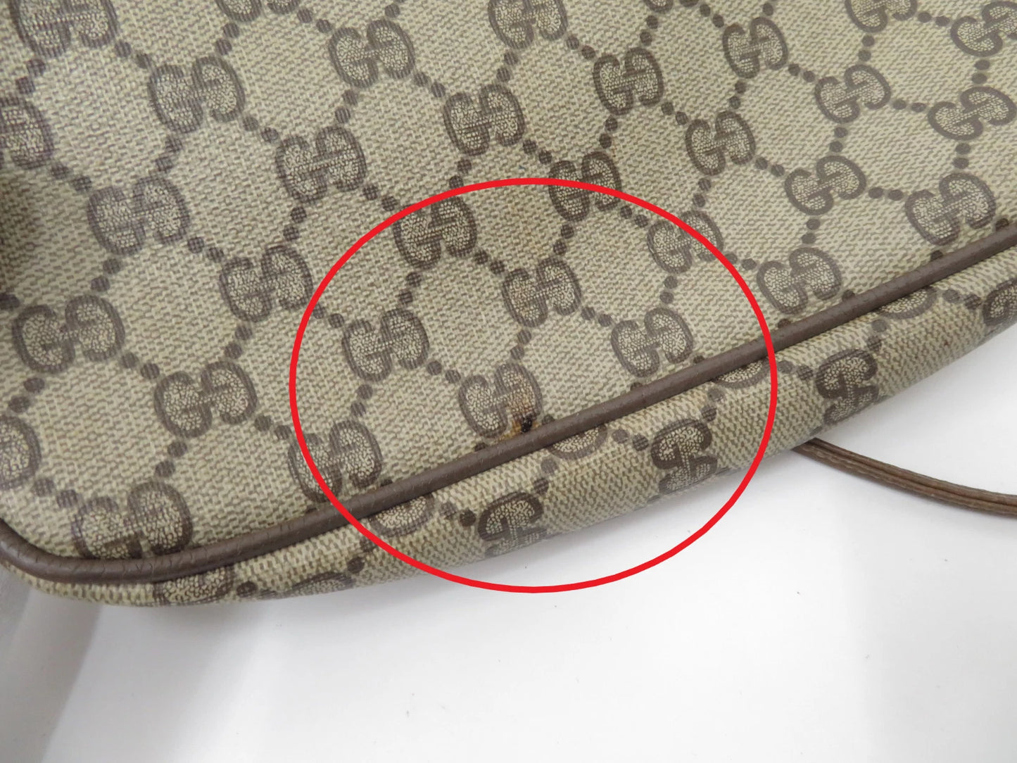 Gucci PVC GG Supreme Crossbody Bag