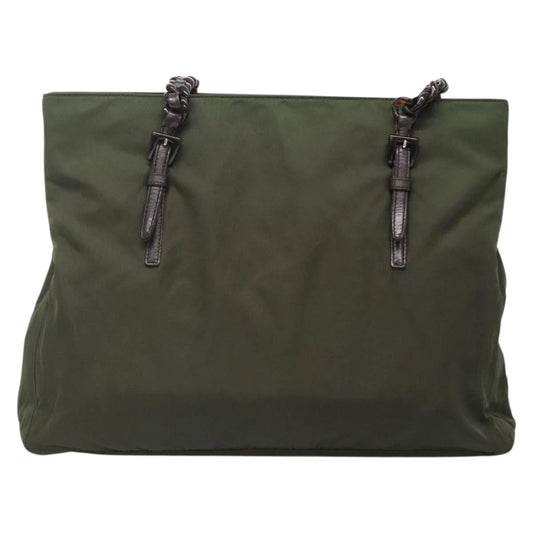 Prada Nylon Khaki Tote Bag
