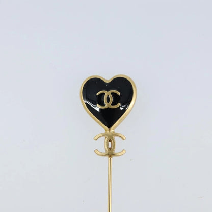 Chanel Enamel Heart Pin Brooch