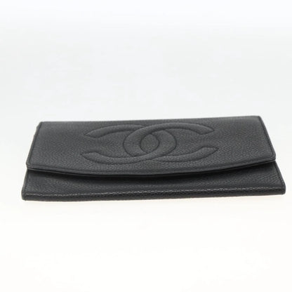 Chanel COCO Mark Grained Calf Skin Wallet