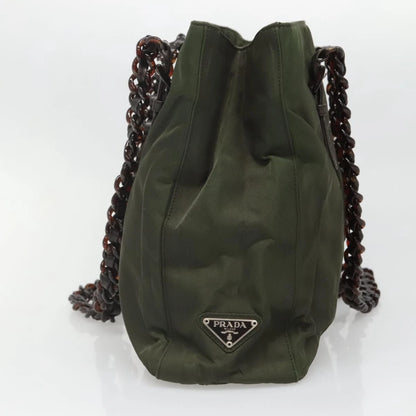 Prada Nylon Khaki Tote Bag