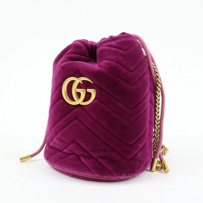 Gucci GG Marmont Velvet Bucket Bag