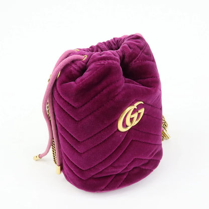 Gucci GG Marmont Velvet Bucket Bag