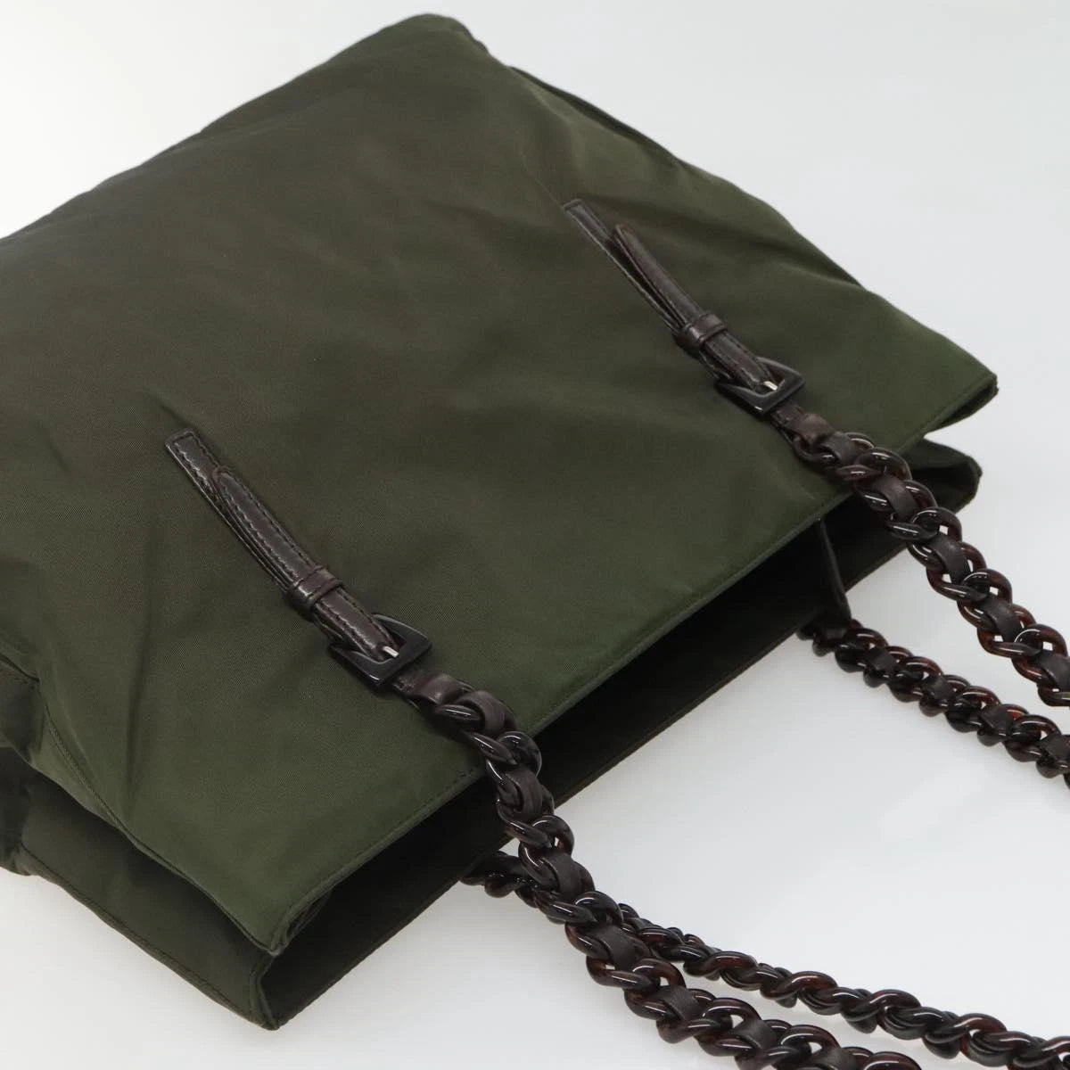 Prada Nylon Khaki Tote Bag