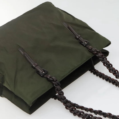 Prada Nylon Khaki Tote Bag
