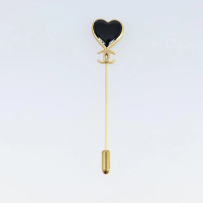 Chanel Enamel Heart Pin Brooch