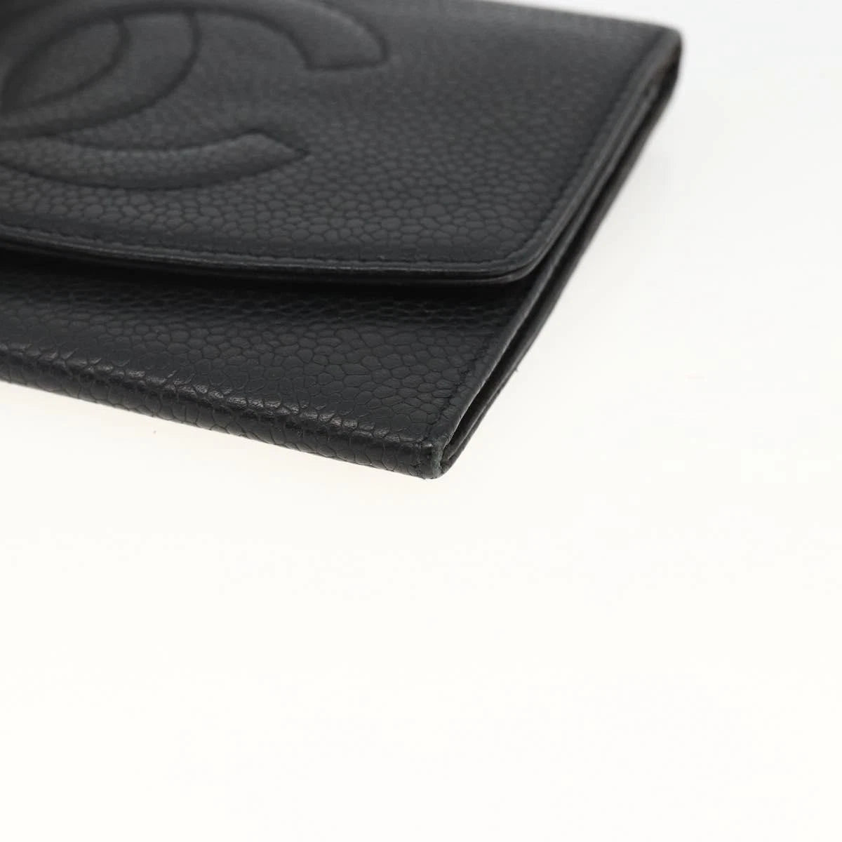 Chanel COCO Mark Grained Calf Skin Wallet