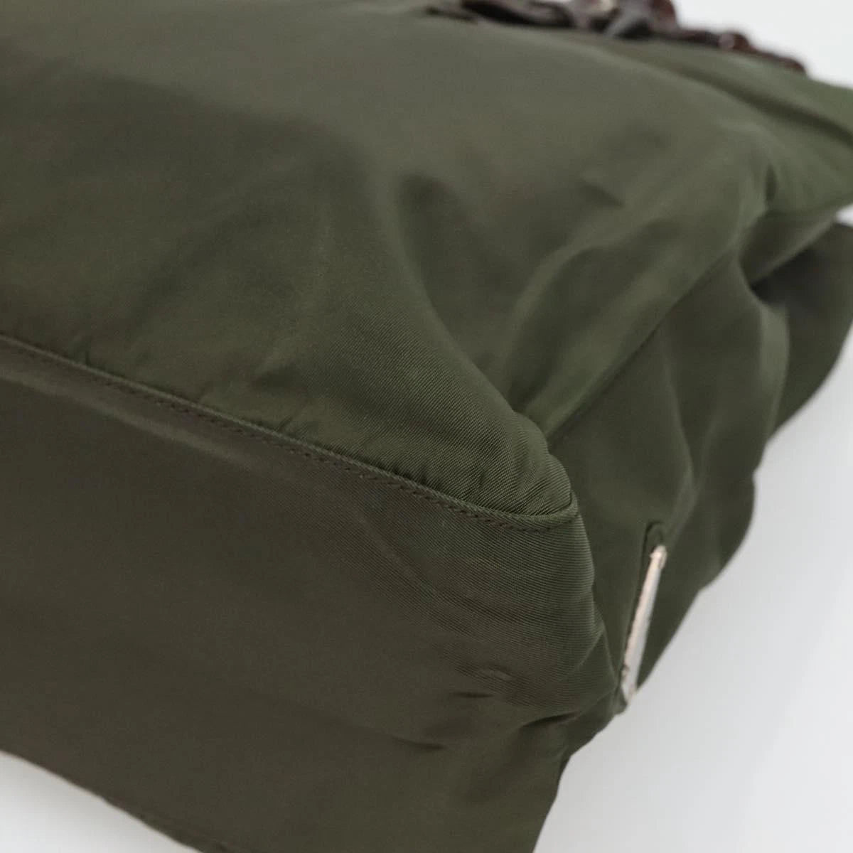 Prada Nylon Khaki Tote Bag
