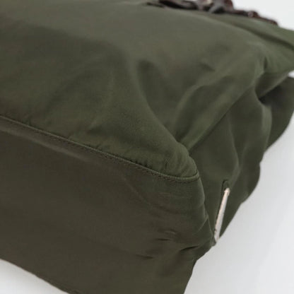 Prada Nylon Khaki Tote Bag