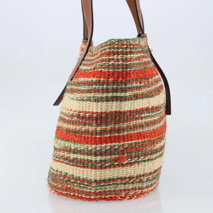 Loewe Striped Raffia Tote Bag